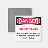 Aimant Magnat de danger (Recto/Verso)