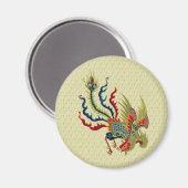 Aimant Magnat de design de coq d'art chinois (Recto/Verso)