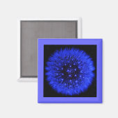 Aimant Magnat de design de pouf Dandelion bleu (Recto/Verso)