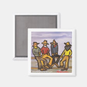 Aimant Magnat de discussion de cowboy (Recto/Verso)