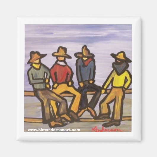 Aimant Magnat de discussion de cowboy (Devant)
