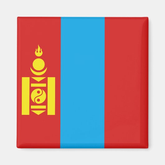 Aimant Magnat de drapeau de Mongolie (Devant)