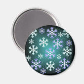 Aimant Magnat de flocon de neige de Noël (Recto/Verso)