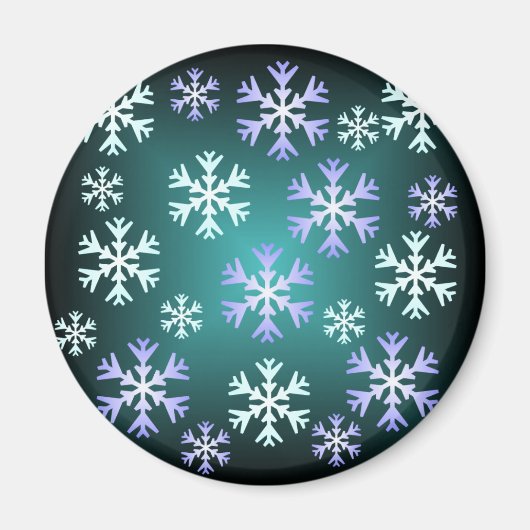 Aimant Magnat de flocon de neige de Noël (Devant)