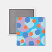 Aimant Magnat de glace bleu rétro (Recto/Verso)