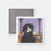 Aimant Magnat de la journée des cheveux mauvais (Recto/Verso)