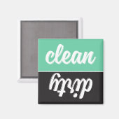 Aimant Magnat de lave-vaisselle rétro (Recto/Verso)