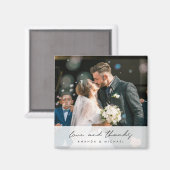 Aimant Magnat de Merci de Mariage photo personnalisé (Recto/Verso)