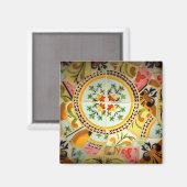 Aimant Magnat de mosaïque rétro (Recto/Verso)
