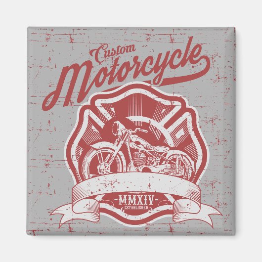 Aimant Magnat de motocyclette vintage (Devant)