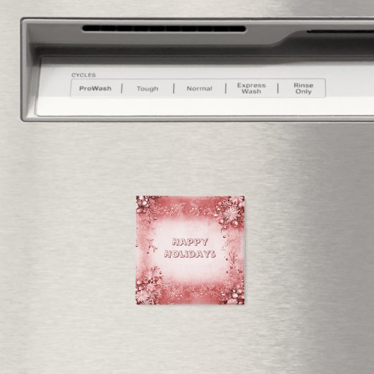 Aimant Magnat de Noël rose rouge (In Situ (Lave-vaisselle))