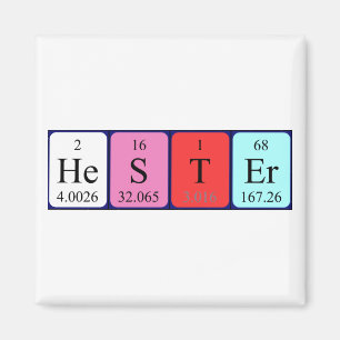 Aimant Magnat de nom de table périodique Hester