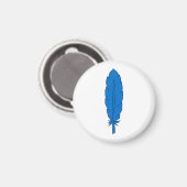 Aimant Magnat de plume bleu de clan SCA (Recto/Verso)