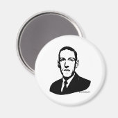 Aimant Magnat de portrait HP Lovecraft (Recto/Verso)