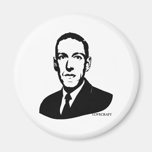 Aimant Magnat de portrait HP Lovecraft (Devant)