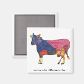 Aimant Magnat de vache couleur (Recto/Verso)