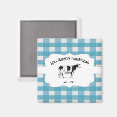 Aimant Magnat de vache de ferme de Buffalo bleu (Recto/Verso)