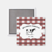 Aimant Magnat de vache de ferme de Red Buffalo (Recto/Verso)