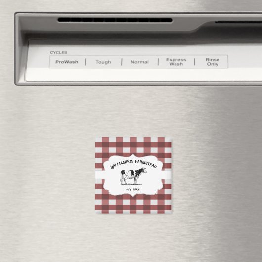 Aimant Magnat de vache de ferme de Red Buffalo (In Situ (Lave-vaisselle))