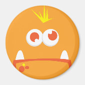 Aimant Magnat de visage de monstre orange (Devant)