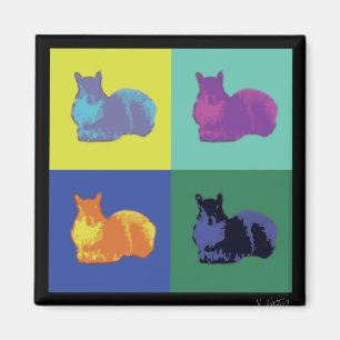 Aimant Magnat d'écureuil pop art