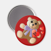 Aimant Magnat d'ours Valentine Teddy (Recto/Verso)