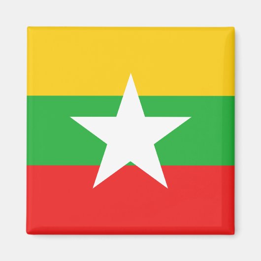 Aimant Magnat du drapeau du Myanmar (Devant)