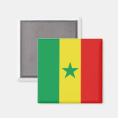 Aimant Magnat du drapeau du Sénégal (Recto/Verso)