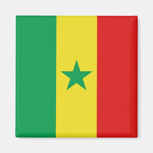 Aimant Magnat du drapeau du Sénégal (Devant)