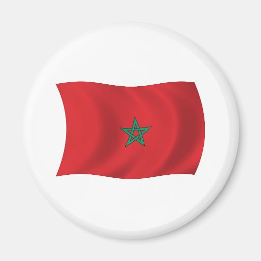 Aimant Magnat du drapeau marocain (Devant)