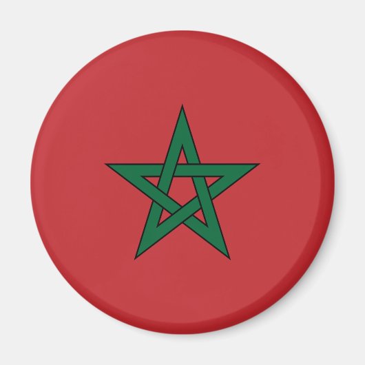 Aimant Magnat du drapeau marocain (Devant)