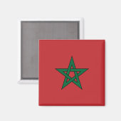 Aimant Magnat du drapeau marocain (Recto/Verso)