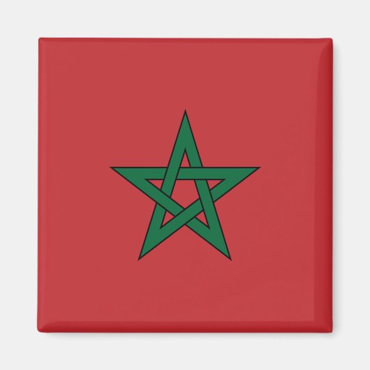 Aimant Magnat du drapeau marocain (Devant)