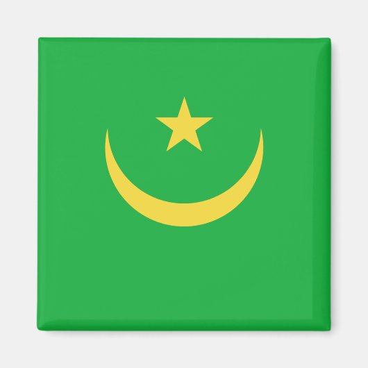 Aimant Magnat du drapeau mauritanien (Devant)