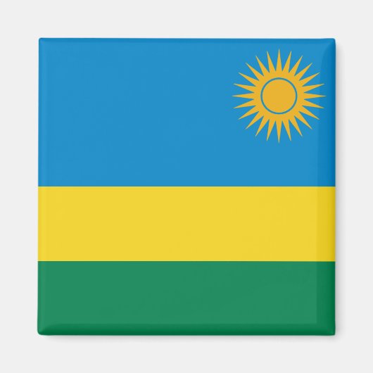 Aimant Magnat du drapeau rwandais (Devant)