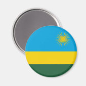 Aimant Magnat du drapeau rwandais (Recto/Verso)