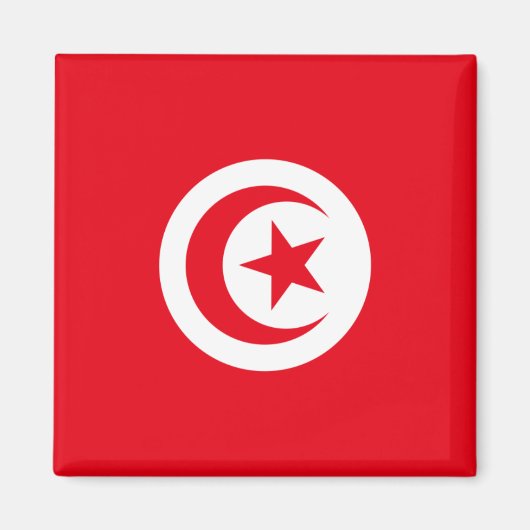 Aimant Magnat du drapeau tunisien (Devant)