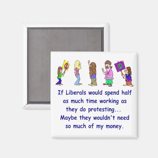 Aimant Magnat du manifestant libéral (Recto/Verso)