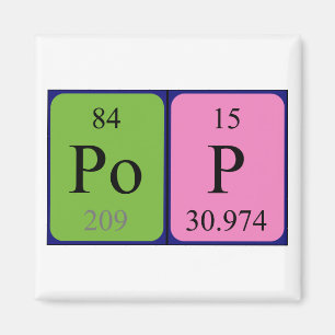 Aimant Magnat du nom de table périodique de pop