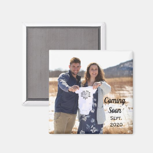 Aimant Magnat Faire-part de grossesse (Recto/Verso)