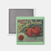 Aimant Magnat Lable Crate des Pommes Washington (Recto/Verso)
