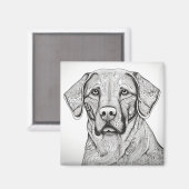 Aimant Magnat Labrador Retriever (Recto/Verso)
