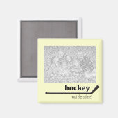 Aimant Magnat photo de hockey (Recto/Verso)