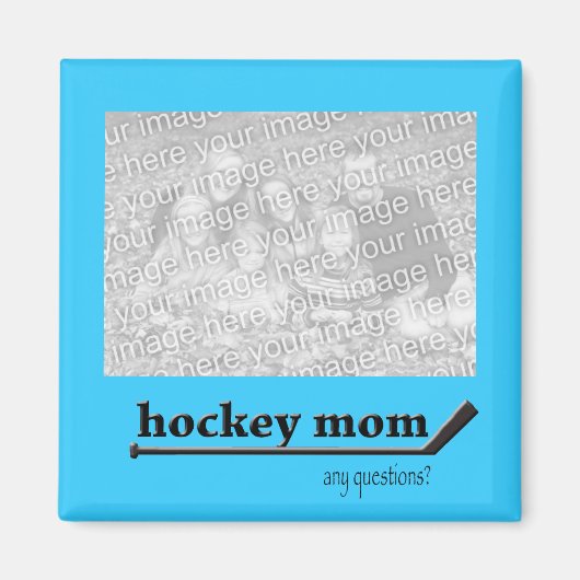 Aimant Magnat photo de maman de hockey (Devant)