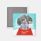 Aimant Magnat photo du Globe des neiges (Recto/Verso)