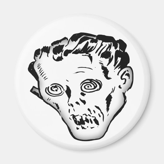 Aimant Magnat rond du monstre fou (Devant)