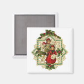 Aimant Magnat Vintage de flocon de Noël (Recto/Verso)