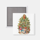 Aimant Magnat Vintage de l'arbre de Noël (Recto/Verso)