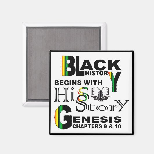 Aimant Magnet-Black Historique Commence Avec HiSS© BlkBrd (Recto/Verso)