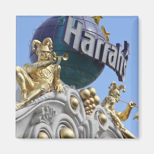 Aimant Magnet, carré, Las Vegas, Harrah's (Devant)